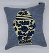 Liora Manne Frontporch Ginger Jars Indoor/Outdoor Pillow - Blue