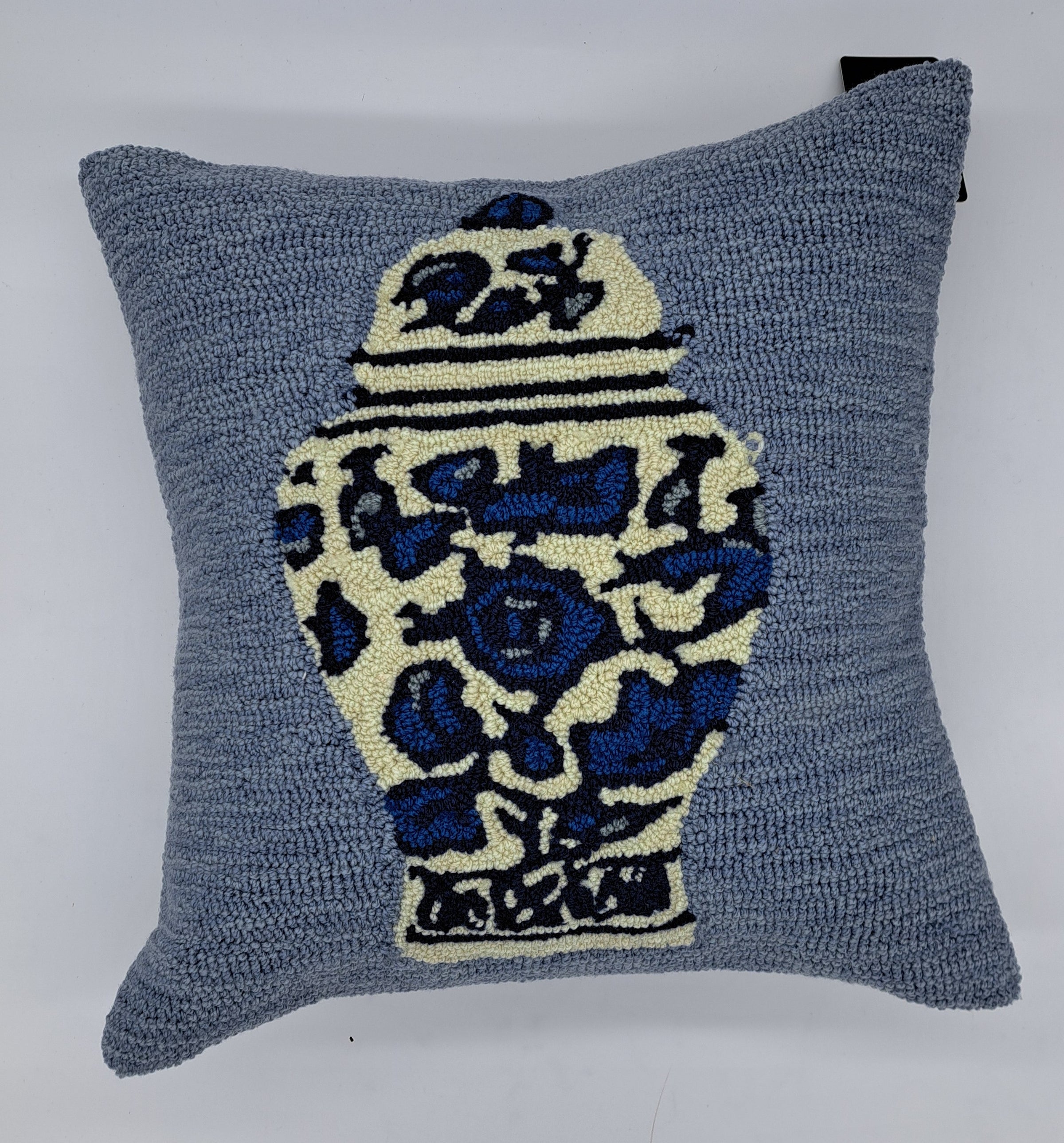 Liora Manne Frontporch Ginger Jars Indoor/Outdoor Pillow - Blue