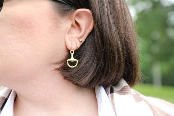 Horsebit Earrings - Gold