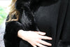 Cape with Faux Fur Trim - Black