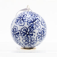 Blue & White Ball Ornament - Style 3