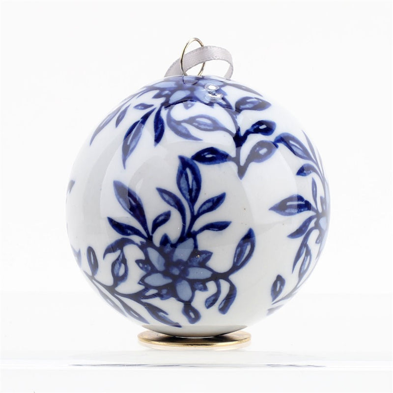 Blue & White Ball Ornament - Style 1