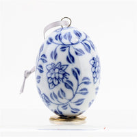 Blue & White Egg Ornament - Style 1