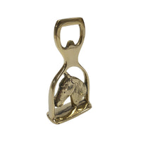 Solid Brass Horse Head and Stirrup Bottle Opener