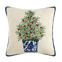 Holiday Chinoiserie Tree Hooked Pillow