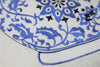 Embroidered Blue and White Chinoiserie Vase Pillow