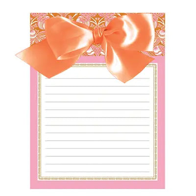 Orange Damask Bow Pad