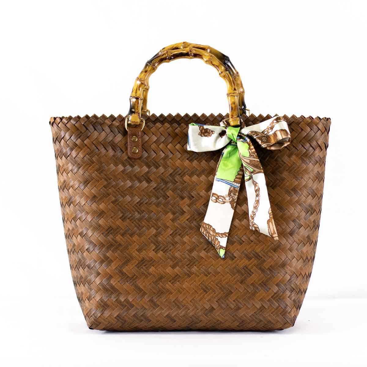 Brown Woven Gina Tote