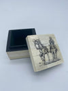 Antiqued Polo White Bone Box