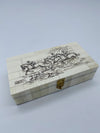 Fox Hunting Engraved Scrimshaw Bone Box