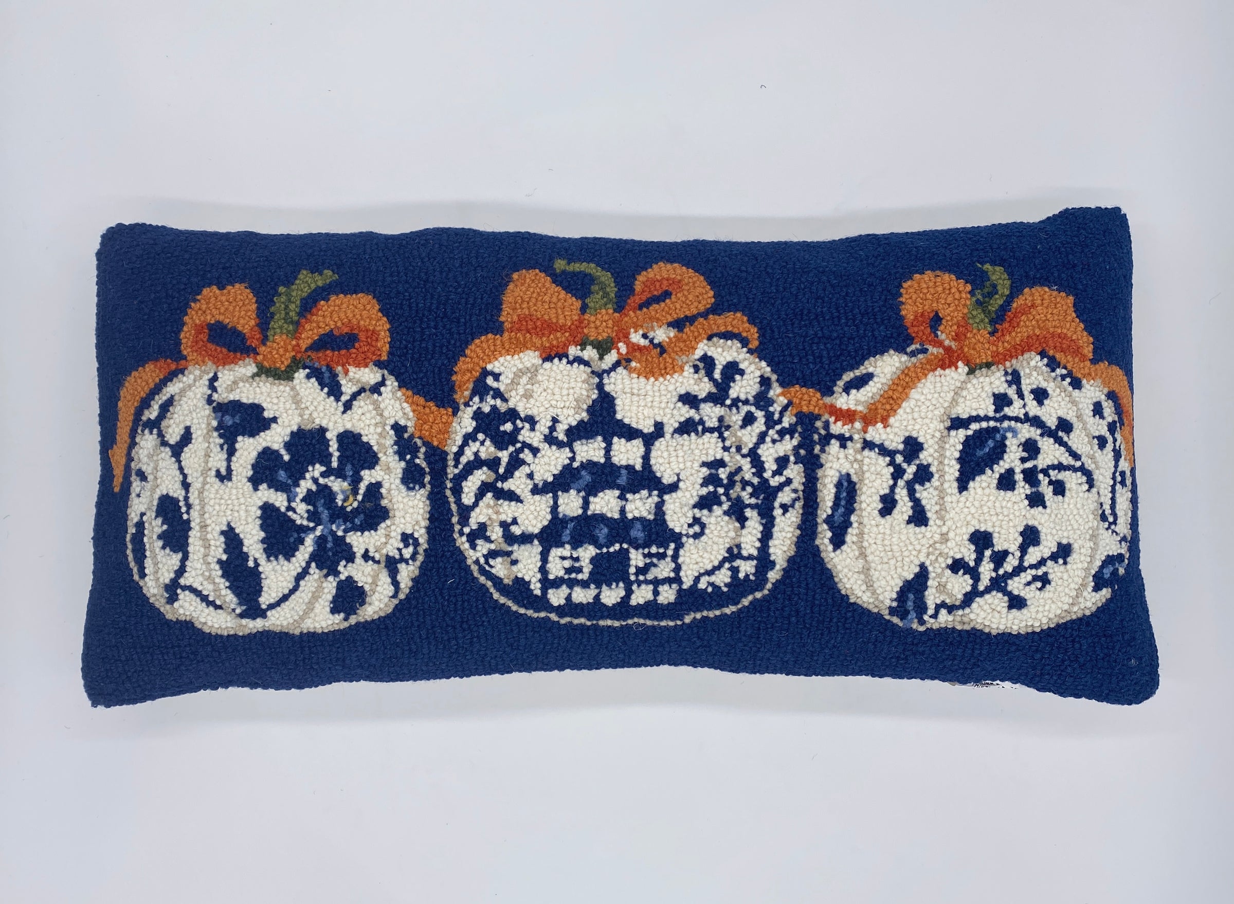 Chinoiserie Three Pumpkin Hook Pillow