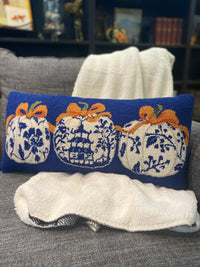 Chinoiserie Three Pumpkin Hook Pillow