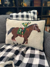 Jockey and Horse Hook Pillow