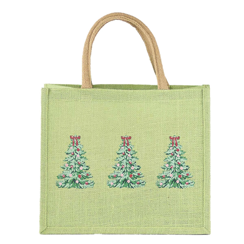 Noelle Tree Trio Tote / Gift Bag - Light Green