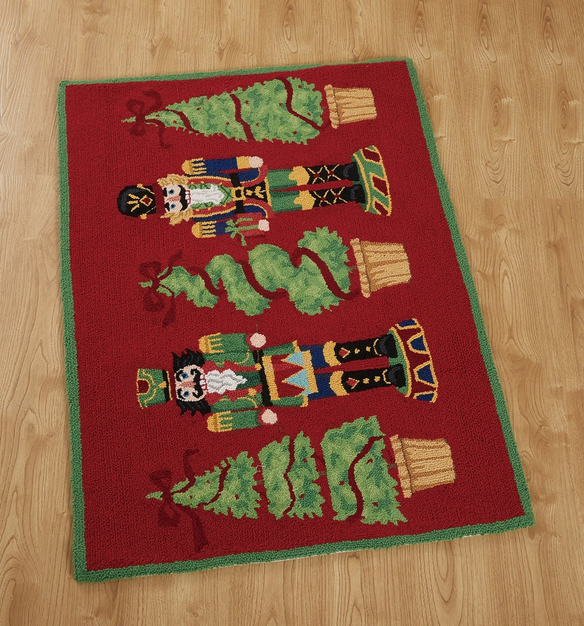 Nutcracker Topiary Hook Rug