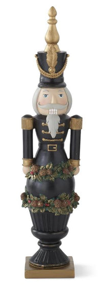 Black Nutcracker Soldier on Urn