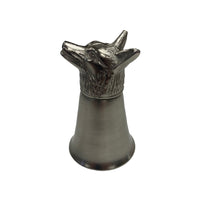 Antiqued Fox Head Stirrup Cup, Jigger, Shot Glass