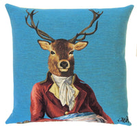 Quirky Stag Jacquard Pillow