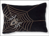 Beaded Spider Black Velvet Pillow