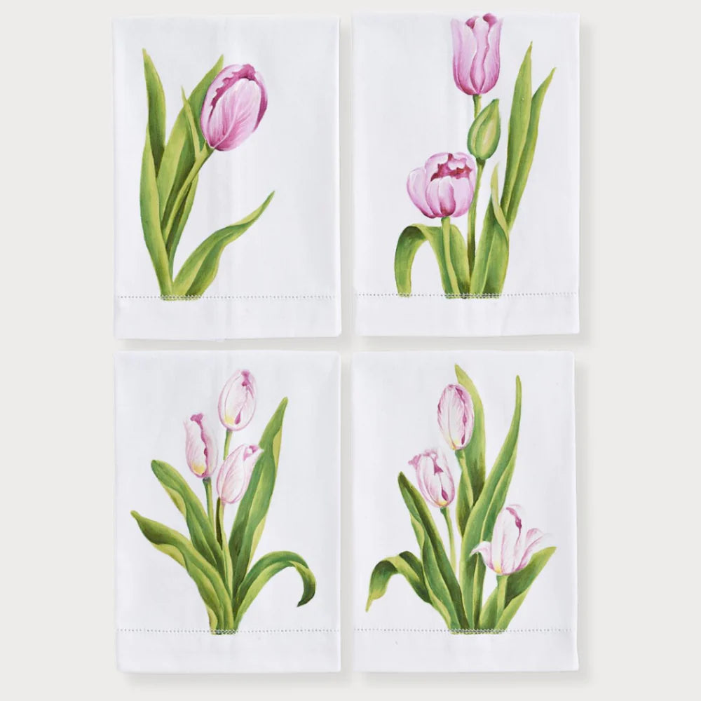 Hand Painted Tulip Team Towel Design 3