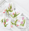 Hand Painted Tulip Tea Towel Design 4