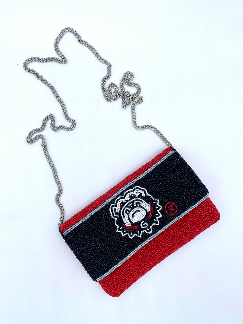 University of Georgia Beaded Mini Crossbody Purse