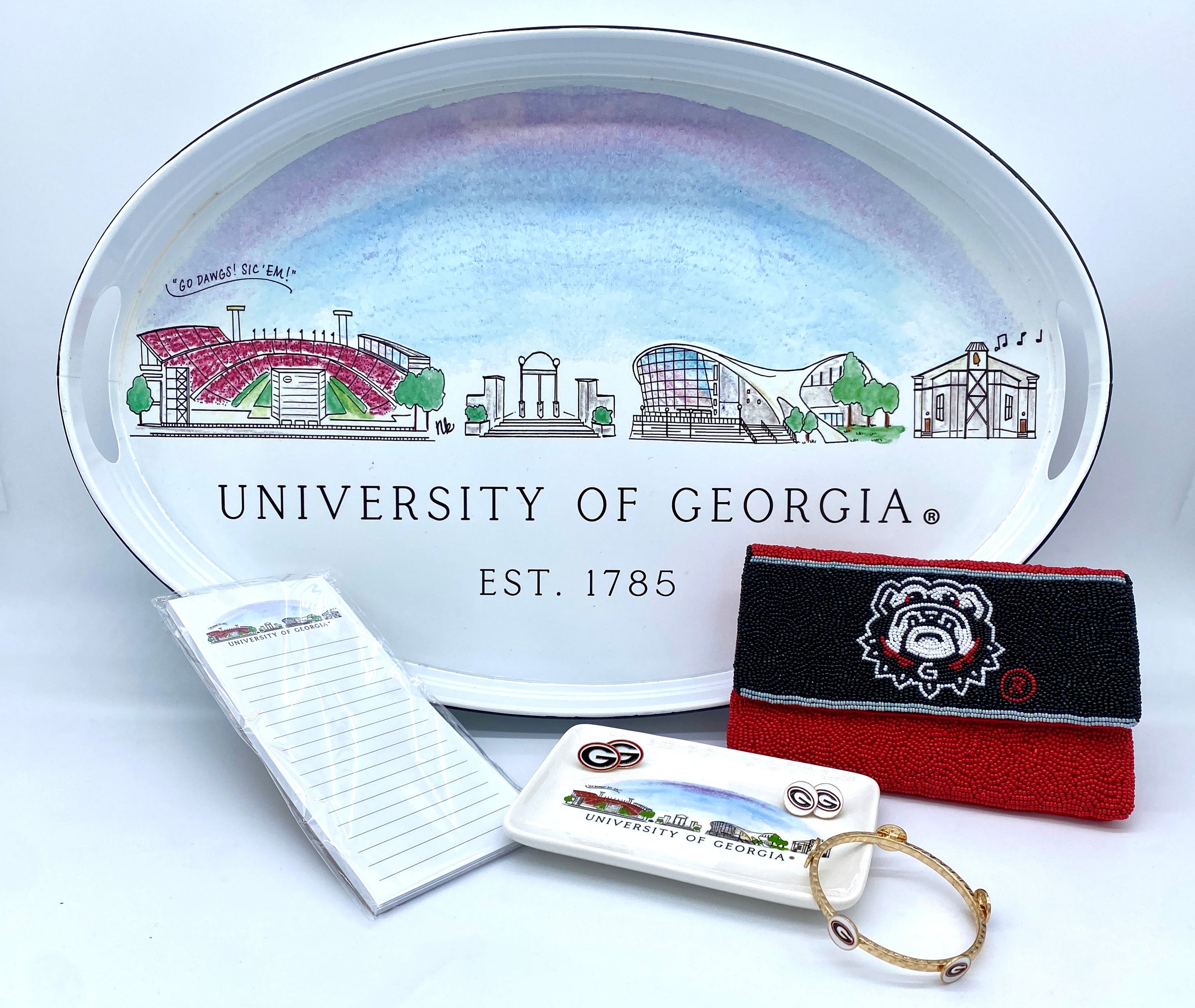 University of Georgia Beaded Mini Crossbody Purse