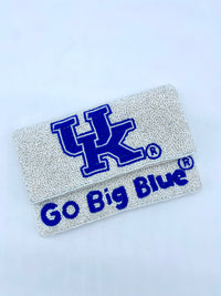 University of Kentucky Beaded Mini Crossbody Purse - White