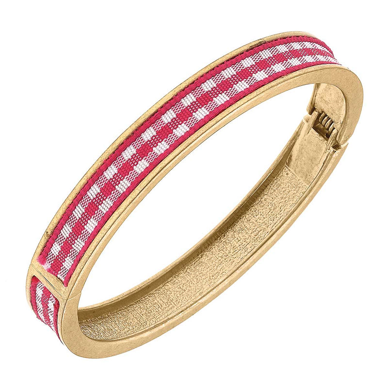 Gingham Bangle - Fuchsia