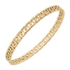 Greek Key Worn Gold Bangle