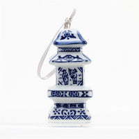 Blue & White Pagoda Ornament Style #1