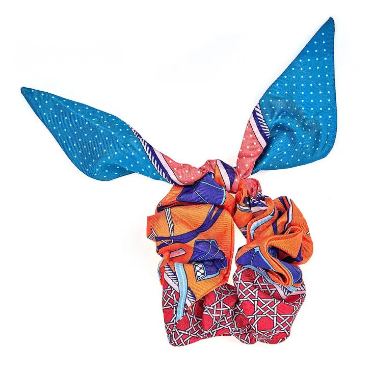 Gold Cup Hair Scrunchie - Orange