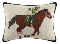 Jockey and Horse Hook Pillow