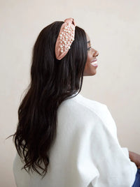 Knotted Pearl Embellished Headband