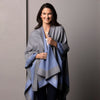 Reversible Gray and Blue Wrap