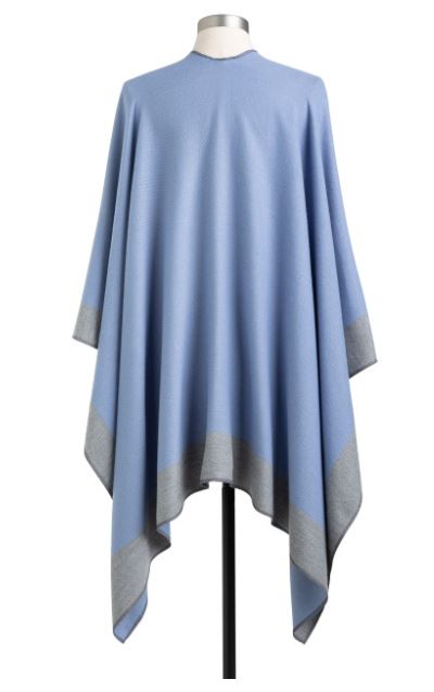 Reversible Gray and Blue Wrap