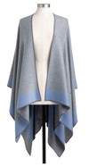 Reversible Gray and Blue Wrap