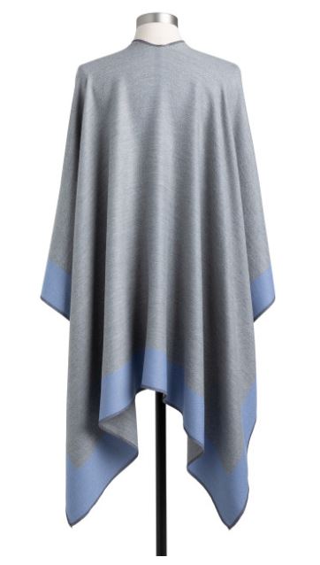 Reversible Gray and Blue Wrap