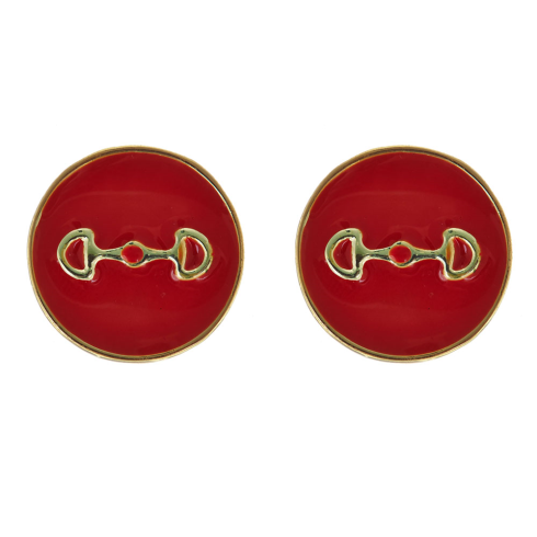 Ryder Horsebit Earrings - Orange